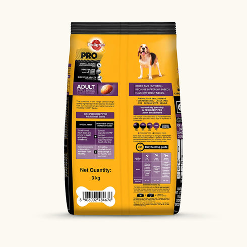 Pedigree PRO Expert Nutrition Dry Dog Food for Small Breed Adult Dogs